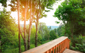 Gardensauna – panoramic view over the valley